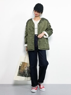 「Luz Llena（ラズレナ）のアイテム（ジャケット/アウター）」を使った、naoさん（レディース・163cm）の秋コーディネート