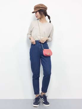 「select MOCA（セレクトモカ）のアイテム（キャップ）」を使った、naoさん（レディース・163cm）の秋コーディネート