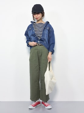 「N.（N. Natural Beauty Basic）（エヌエヌナチュラルビューティーベーシック）のアイテム（デニムジャケット）」を使った、naoさん（レディース・163cm）の秋コーディネート