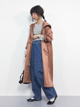 「リブ　」｜「アイテム（その他アウター）」を使った、naoさん（レディース・163cm）の冬コーディネート