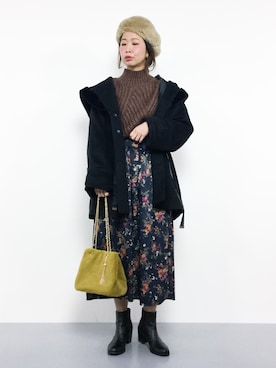 naoさん（レディース・163cm）の冬コーディネート