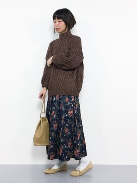 naoさん（レディース・163cm）の冬コーディネート