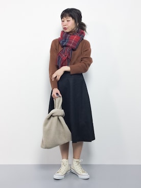 naoさん（レディース・163cm）の冬コーディネート