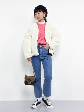 naoさん（レディース・163cm）の冬コーディネート