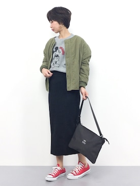 「FRAMeWORK（フレームワーク）のアイテム（スウェット）」を使った、naoさん（レディース・163cm）の冬コーディネート