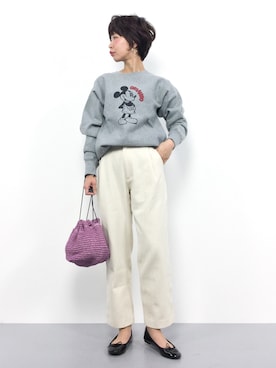 「FRAMeWORK（フレームワーク）のアイテム（スウェット）」を使った、naoさん（レディース・163cm）の冬コーディネート