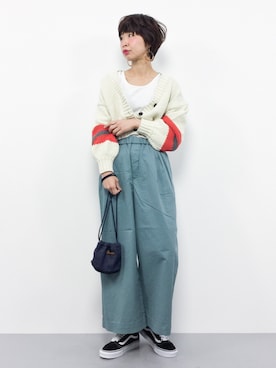 「ボリュームニット」｜「アイテム（チノパンツ）」を使った、naoさん（レディース・163cm）の冬コーディネート