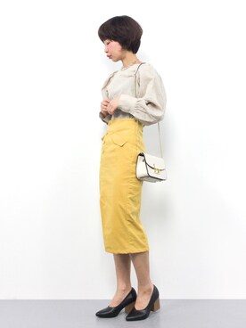 naoさんの「【雑誌掲載商品】カラーペンシルスリットスカート」を使ったコーディネート