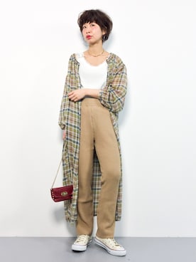 「レースタンク」｜naoさん（レディース・163cm）の春コーディネート