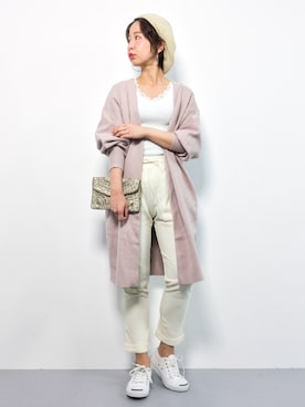 「レースタンク」｜naoさん（レディース・163cm）の春コーディネート