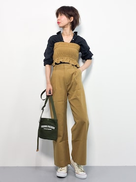 「AZUL ENCANTO（アズールエンカント）のアイテム（シャツ/ブラウス）」を使った、naoさん（レディース・163cm）の春コーディネート