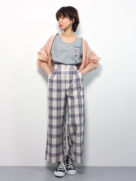 「ミッキーT」｜「アイテム（ブルゾン）」を使った、naoさん（レディース・163cm）の春コーディネート