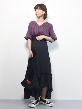 「gilet（ジレ）のアイテム」を使った、naoさん（レディース・163cm）の春コーディネート