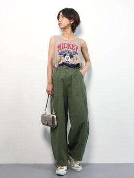 「ミッキー」｜naoさん（レディース・163cm）の夏コーディネート