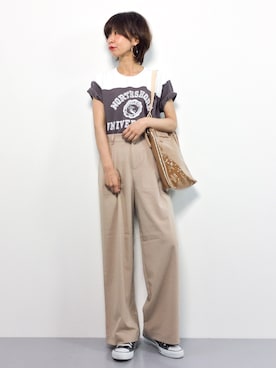 「LA ROCCA（ラロッカ）のアイテム」を使った、naoさん（レディース・163cm）の夏コーディネート