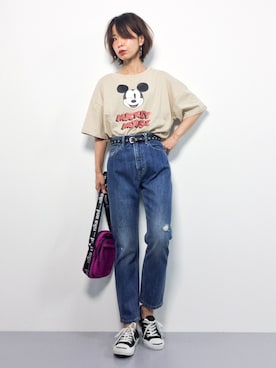 「ミッキー」｜naoさん（レディース・163cm）の夏コーディネート