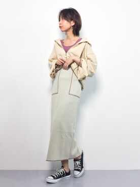「サーマルスカート」｜naoさん（レディース・163cm）の夏コーディネート