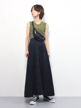 「UNE MANSION（ユヌマンション）のアイテム（タンクトップ）」を使った、naoさん（レディース・163cm）の夏コーディネート
