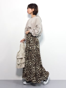 「袖ボリューム」｜「アイテム（パーカー）」を使った、naoさん（レディース・163cm）の秋コーディネート