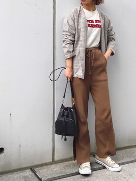 「SEVENDAYS=SUNDAY（セブンデイズサンデイ）のアイテム（ミリタリージャケット）」を使った、naoさん（レディース・163cm）の冬コーディネート