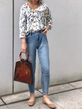 「スリムテーパード」｜naoさん（レディース・163cm）の春コーディネート