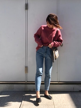 「スリムテーパード」｜naoさん（レディース・163cm）の春コーディネート