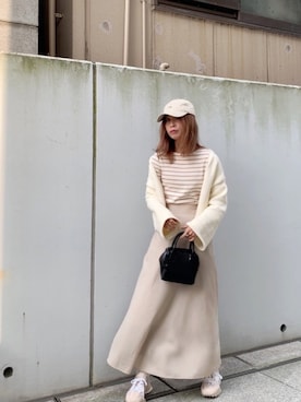「OZOC（オゾック）のアイテム（ハンドバッグ）」を使った、naoさん（レディース・163cm）の秋コーディネート