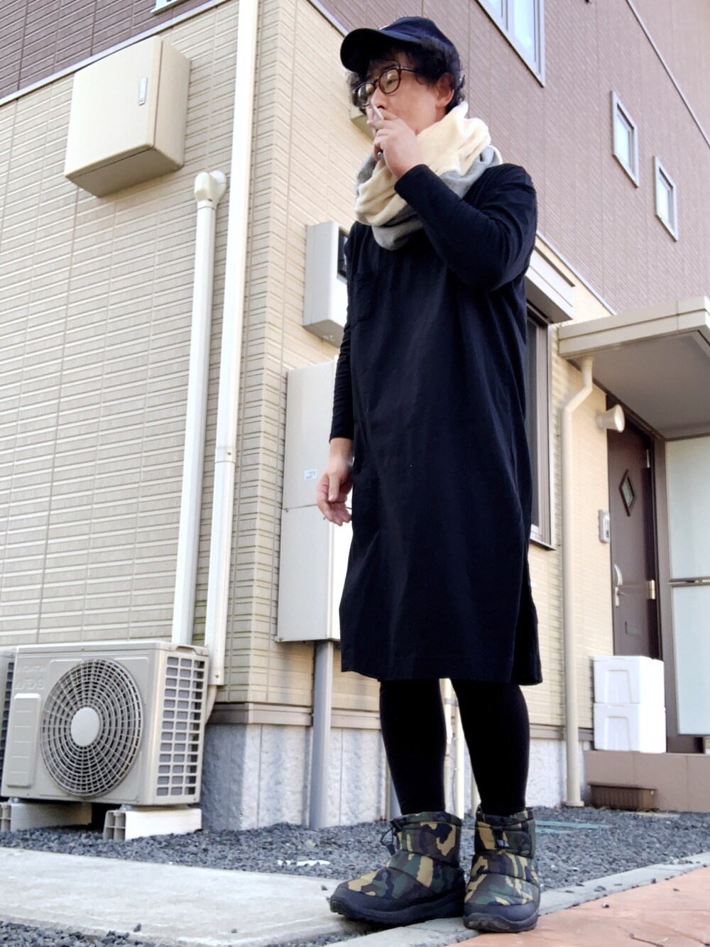 「冬コーデ、あったかコーデ、おしゃれさんと繋がりたい、THE NORTH FACE、TROVE、unleraxing、Danton、ヌプシ」｜「THE NORTH FACEのザ・ノース・フェイス　ユニセックスウィンターショートブーティ　/　ヌプシブーティーウォータープルーフ4ショート（ブーティ、その他）」を使った、ゆうすけさん（メンズ・176cm）の冬コーディネートの1枚目の写真