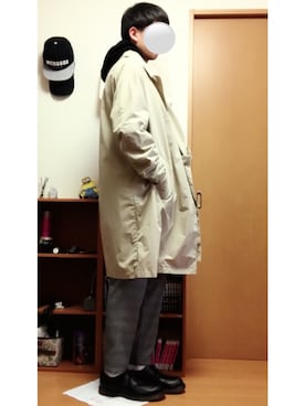 「WEGO（ウィゴー）のアイテム（トレンチコート）」を使った、keNさん（メンズ・177cm）の秋コーディネート