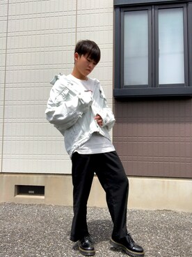 「SOYOUS（ソユーズ）のアイテム（パンツ）」を使った、fujuhujuさん（メンズ・161cm）の春コーディネート