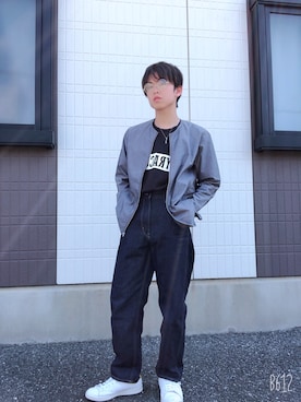 「BEAUTY&YOUTH UNITED ARROWS（ビューティーアンドユースユナイテッドアローズ）のアイテム（ノーカラージャケット）」を使った、fujuhujuさん（メンズ・161cm）の夏コーディネート