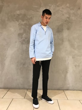 「KNOTT MEN（ノットメン）のアイテム」を使った、サスガワタナベさん（メンズ・183cm）の冬コーディネート