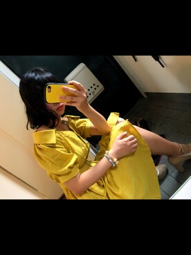 「TITTY&CO.（ティティーアンドコー）のアイテム（シャツワンピース）」を使った、Hamaさん（レディース・156cm）の秋コーディネート