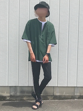 「アイテム（バングル/リストバンド）」を使った、ぎっちゃんさん（メンズ・166cm・20代）の夏コーディネート