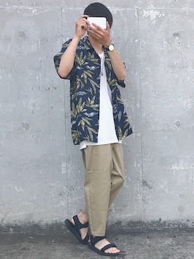 「アイテム（バングル/リストバンド）」を使った、ぎっちゃんさん（メンズ・166cm・20代）の夏コーディネート