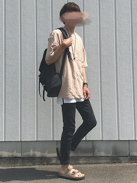 「アイテム（バングル/リストバンド）」を使った、ぎっちゃんさん（メンズ・166cm・20代）の夏コーディネート
