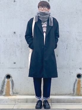 「白ソックス」｜ぎっちゃんさん（メンズ・166cm）の冬コーディネート