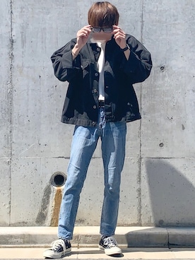 「kutir（クティール）のアイテム（デニムジャケット）」を使った、ぎっちゃんさん（メンズ・166cm）の春コーディネート