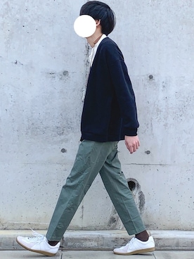 「カラーソックス」｜「アイテム（財布/小物）」を使った、ぎっちゃんさん（メンズ・166cm）の春コーディネート