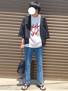 「アイテム（ピアス（片耳用））」を使った、ぎっちゃんさん（メンズ・166cm）の夏コーディネート