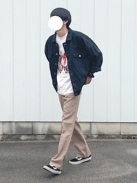 「kutir（クティール）のアイテム（デニムジャケット）」を使った、ぎっちゃんさん（メンズ・166cm）の秋コーディネート