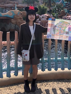 「DHOLIC（ディーホリック）のアイテム（その他アウター）」を使った、ありすさん（レディース・153cm）の秋コーディネート