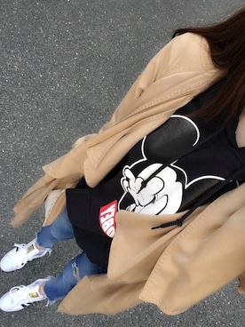 「Ungrid（アングリッド）のフレイドヘムストスリ（デニムパンツ）」を使った、tokoさん（レディース・161cm）の春コーディネート