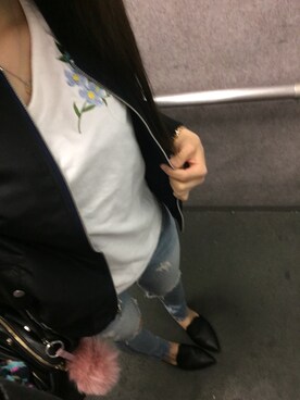 「one way（ワンウェイ）のアイテム（シューズ）」を使った、tokoさん（レディース・161cm）の春コーディネート