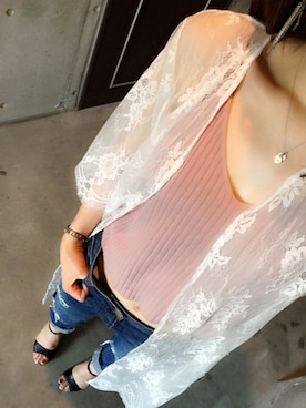 「ショッピング」｜「アイテム（キャミソール）」を使った、tokoさん（レディース・161cm）の夏コーディネート