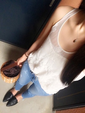 「one way（ワンウェイ）のアイテム（シューズ）」を使った、tokoさん（レディース・161cm）の夏コーディネート