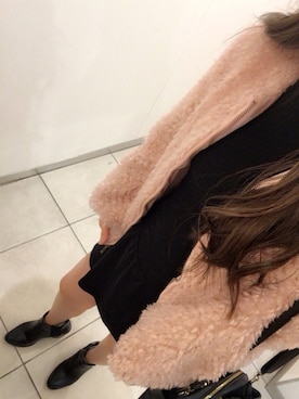 「GRL（グレイル）のアイテム（ノーカラージャケット）」を使った、tokoさん（レディース・161cm）の冬コーディネート