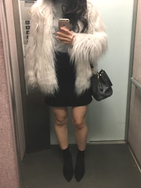 「GRL（グレイル）のアイテム（その他アウター）」を使った、tokoさん（レディース・161cm）の冬コーディネート