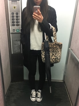 「EGOIST（エゴイスト）のアイテム（チェスターコート）」を使った、tokoさん（レディース・161cm）の冬コーディネート