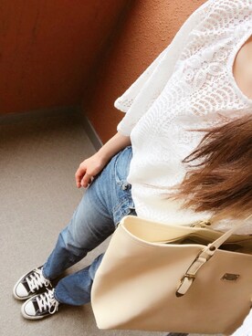 「ハイウエストストレートジーンズ」｜tokoさん（レディース・161cm）の夏コーディネート